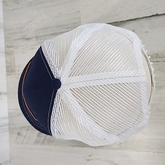 Journeyman Co. Trucker navy blue white mesh baseball Hat cap embroidered patch - Picture 6 of 6